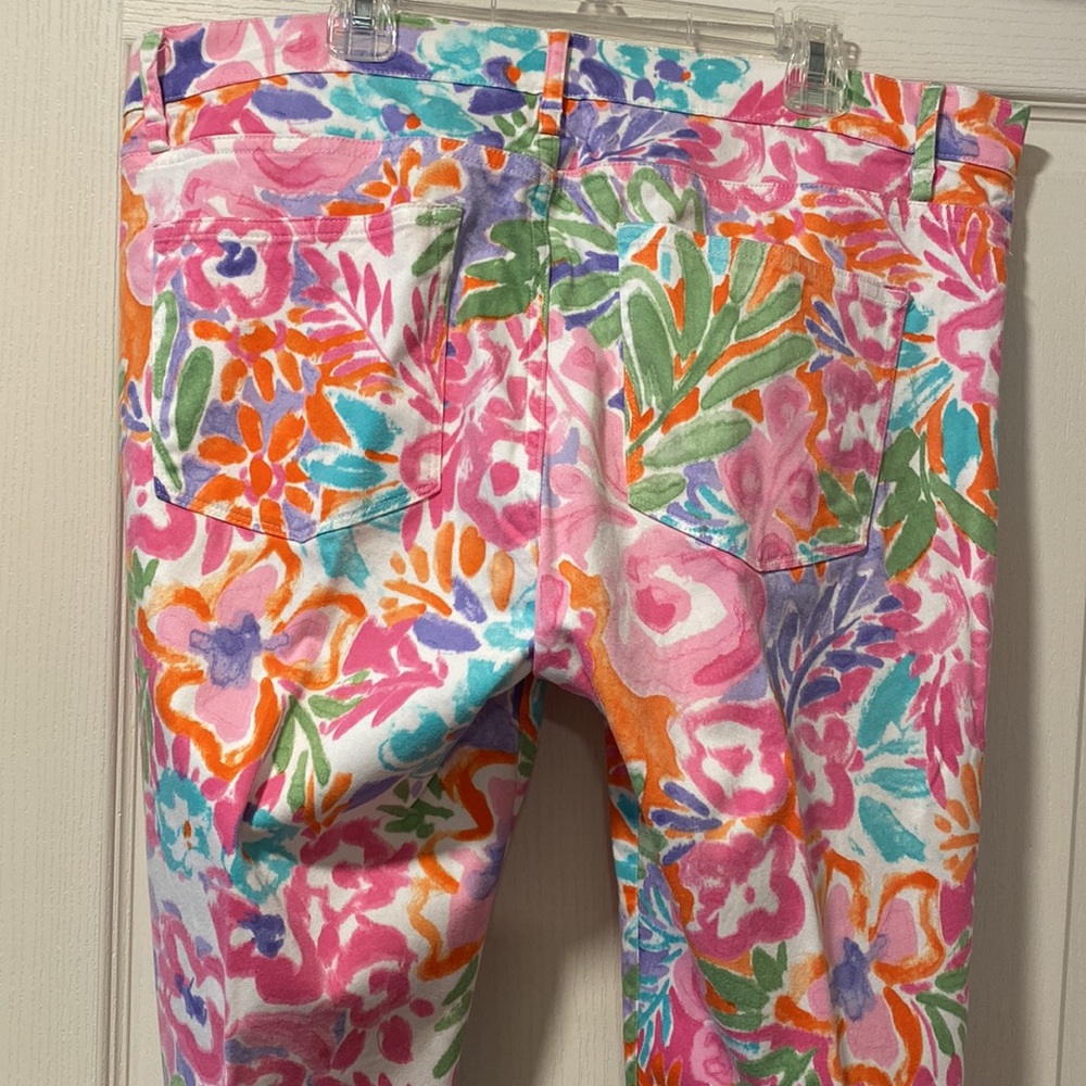 Ralph Lauren 12 Pink/Purple Floral Pants - Picture 7 of 8